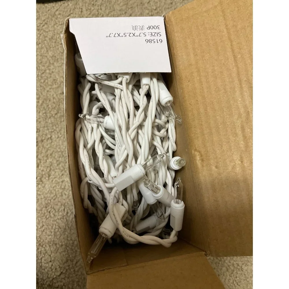 GE String A Long 200 White Icycle Style Lights - Holiday Party Wedding Party